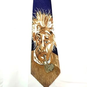 Einstein silk tie.